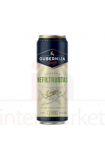 Alus šviesusis NEFILTRUOTAS LAGER  5% 0,568L Gubernija